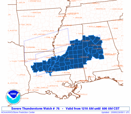 Severe Thunderstorm Watch For Central Alabama… | Alabama Weather Network