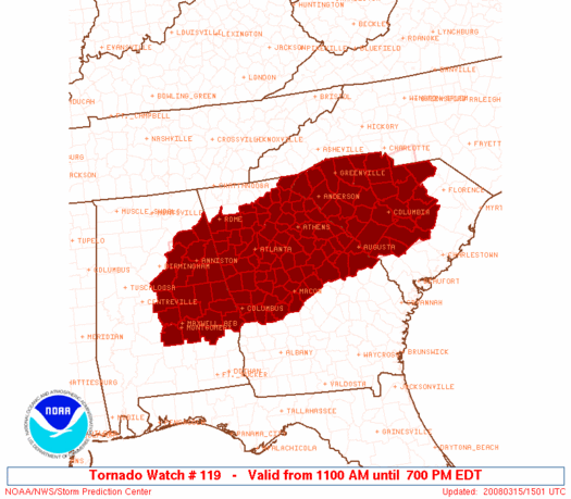 New Tornado Watch | Alabama Weather Network