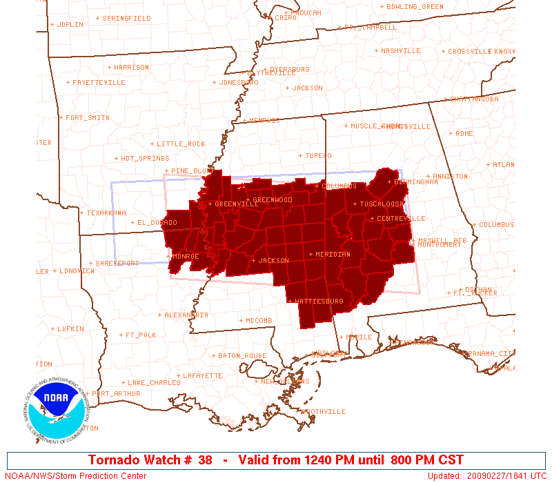 Tornado Watch Issued for Central Alabama | Alabama Weather Network