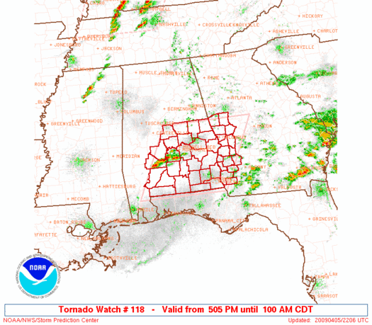 Tornado Watch for South Alabama | Alabama Weather Network