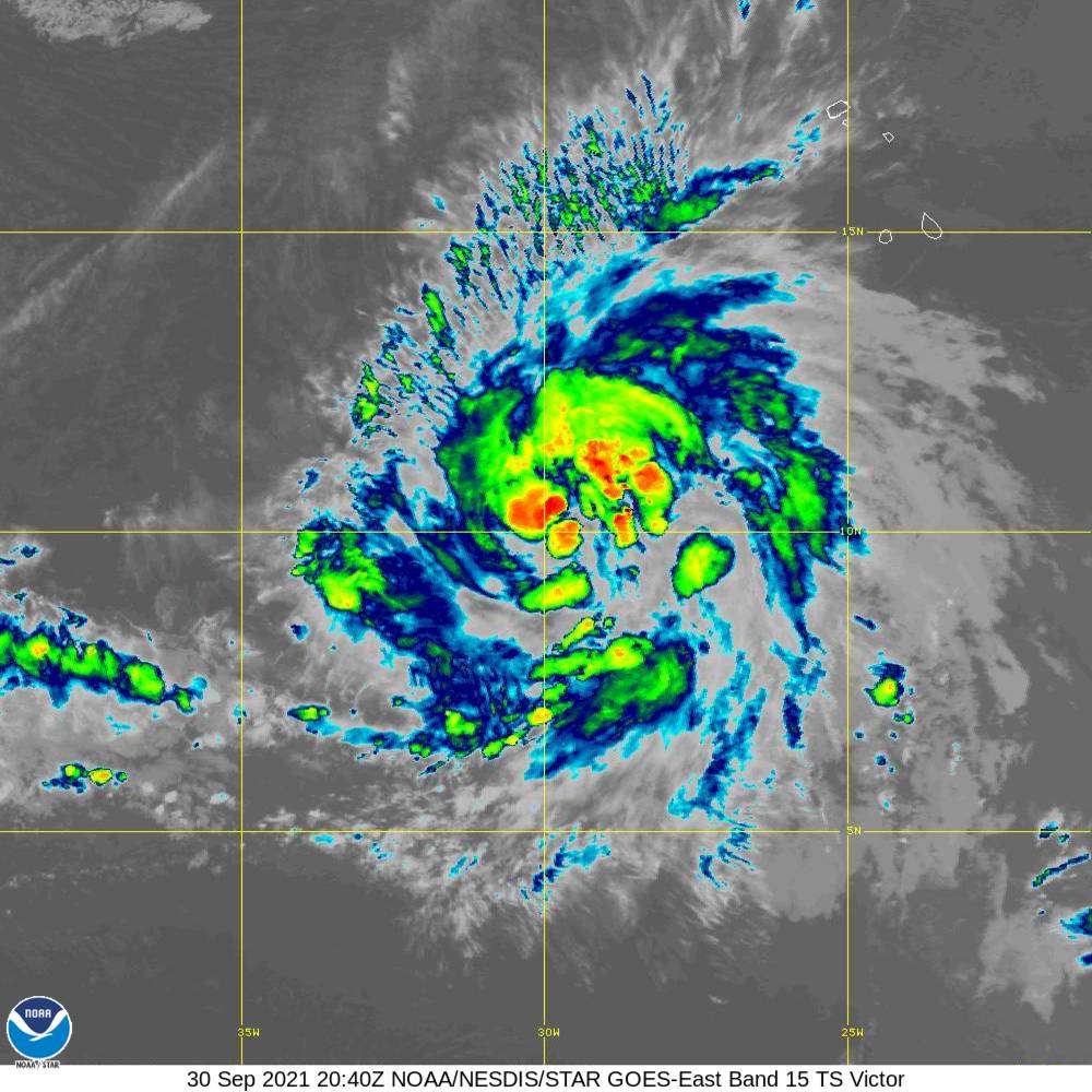 Victor Holding Steady in Strength Over the Eastern Tropical Atlantic