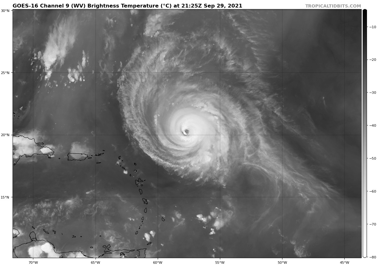 Sam is Passing Well to the East-Northeast of the Northern Leeward Islands