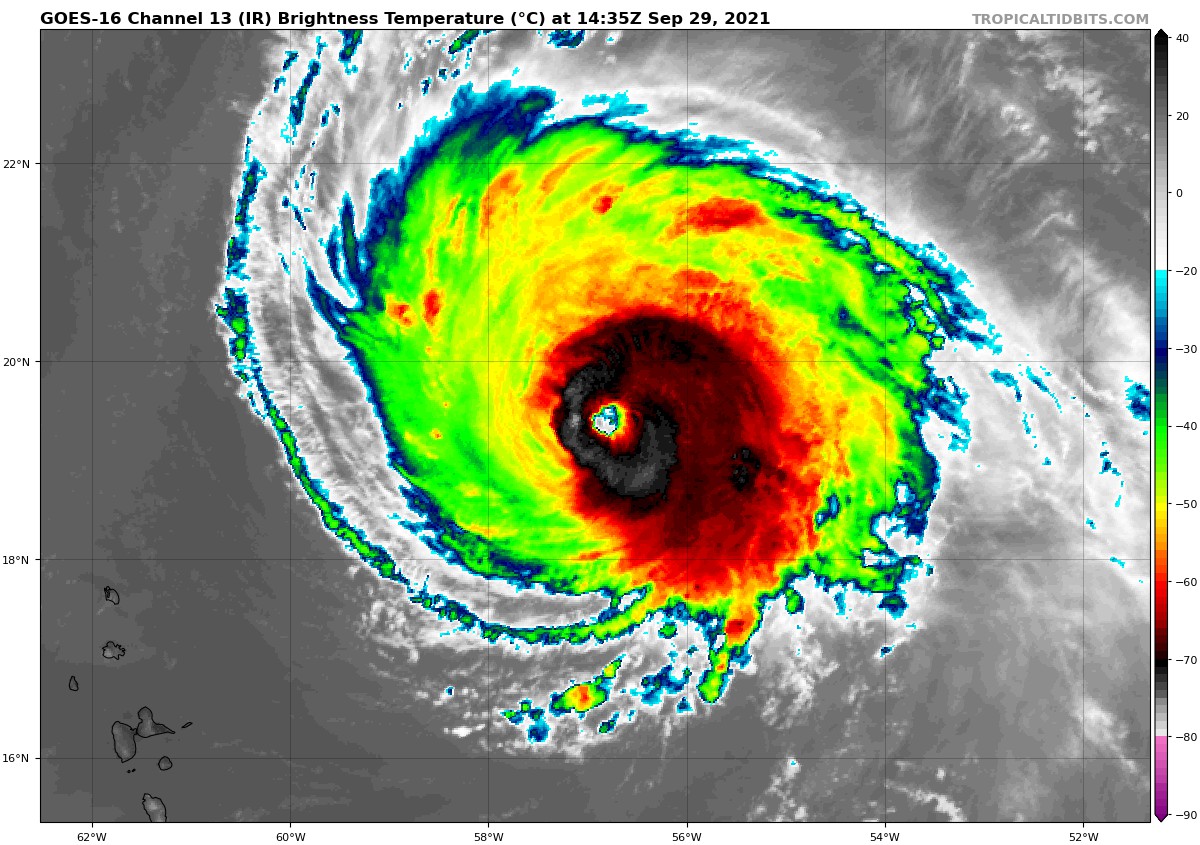 Powerful Sam Continues to Move Slowly Northwestward