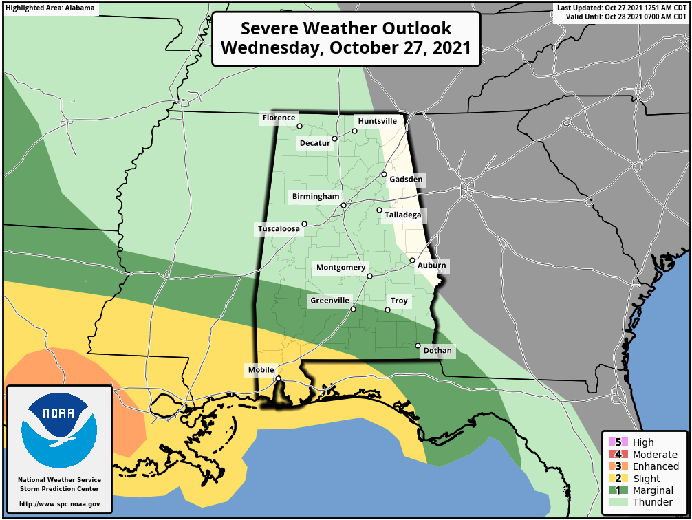 Rain Returns Late Tonight; Strong Storms For Southwest Alabama