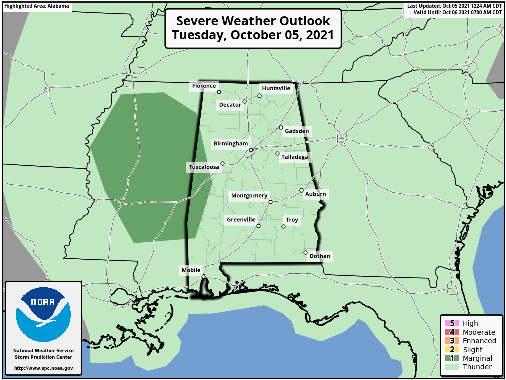 Wet Through Thursday; Flash Flood Watch For Much Of Alabama