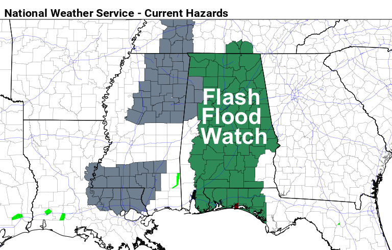 Wet Through Wednesday; Flash Flood Watch In Effect
