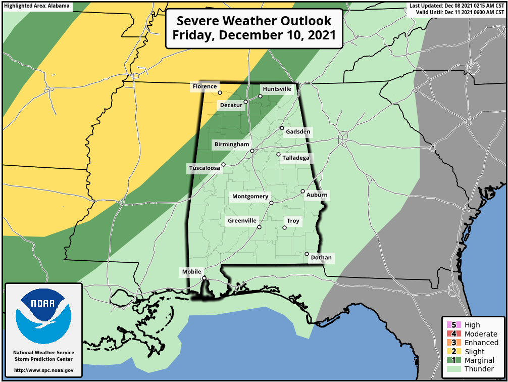 Clearing Later Today; Strong/Severe Storms Late Friday Night Into Saturday