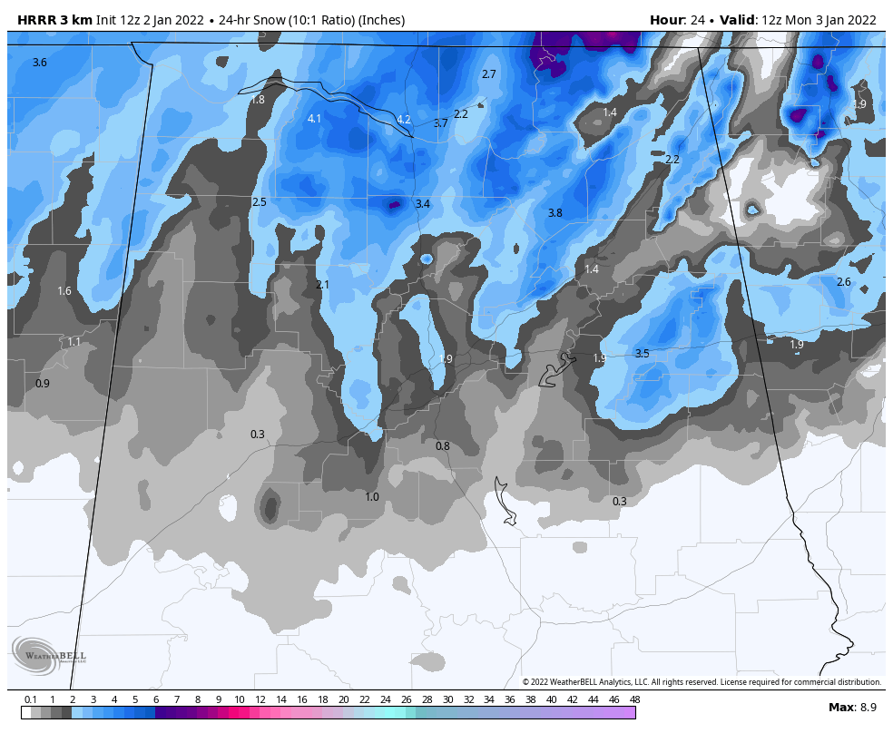 Winter Weather Advisory Expanded Southward
