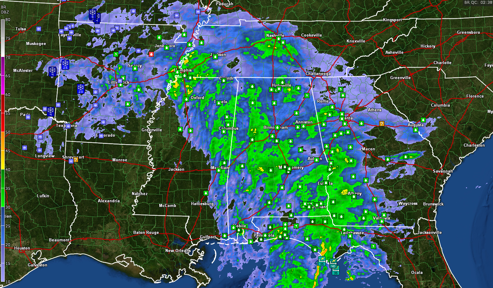 An Update on the Alabama Weather Situation at 9:30 p.m.