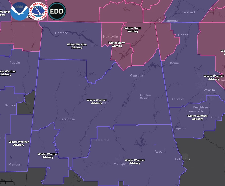 Winter Storm Warning Expanded to Include Madison and Marshall Counties