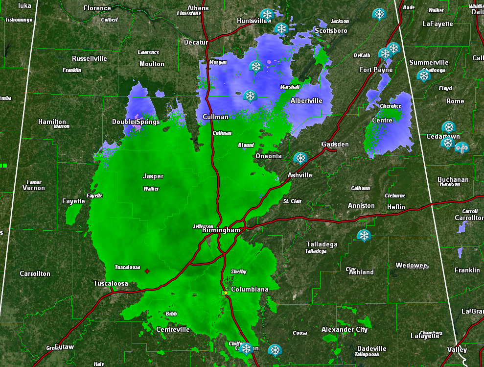 Updating the Alabama Weather Situation as of 4:45 p.m.