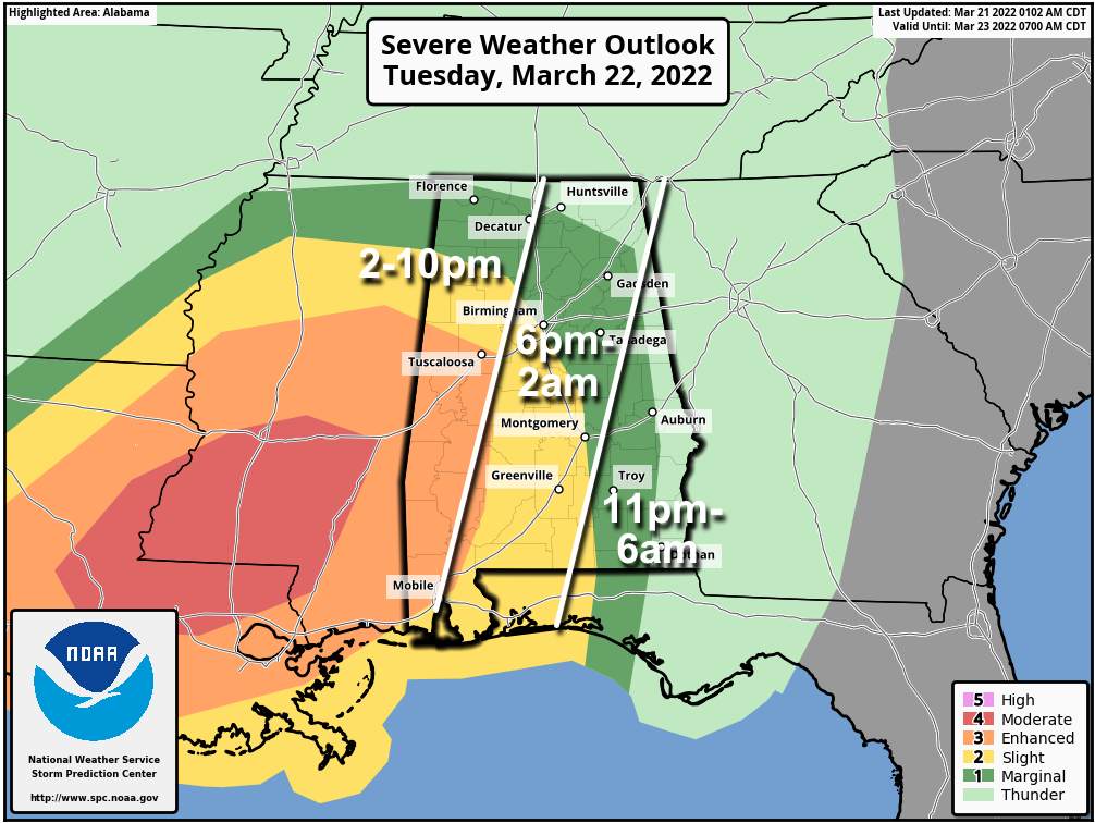 Severe Storms Possible Tomorrow Afternoon/Night