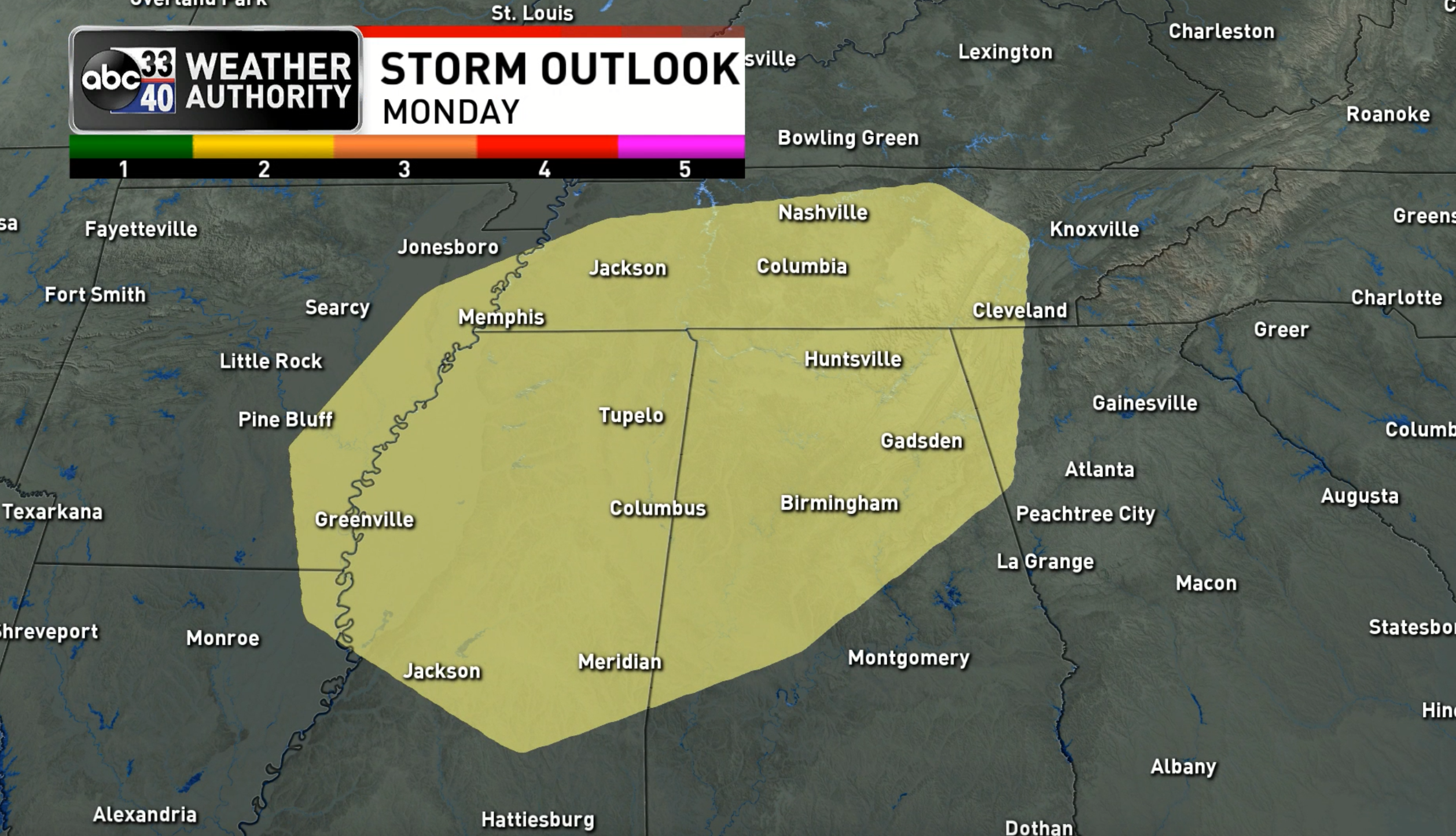 Dry And Warm Through Sunday; Severe Storms Possible Monday