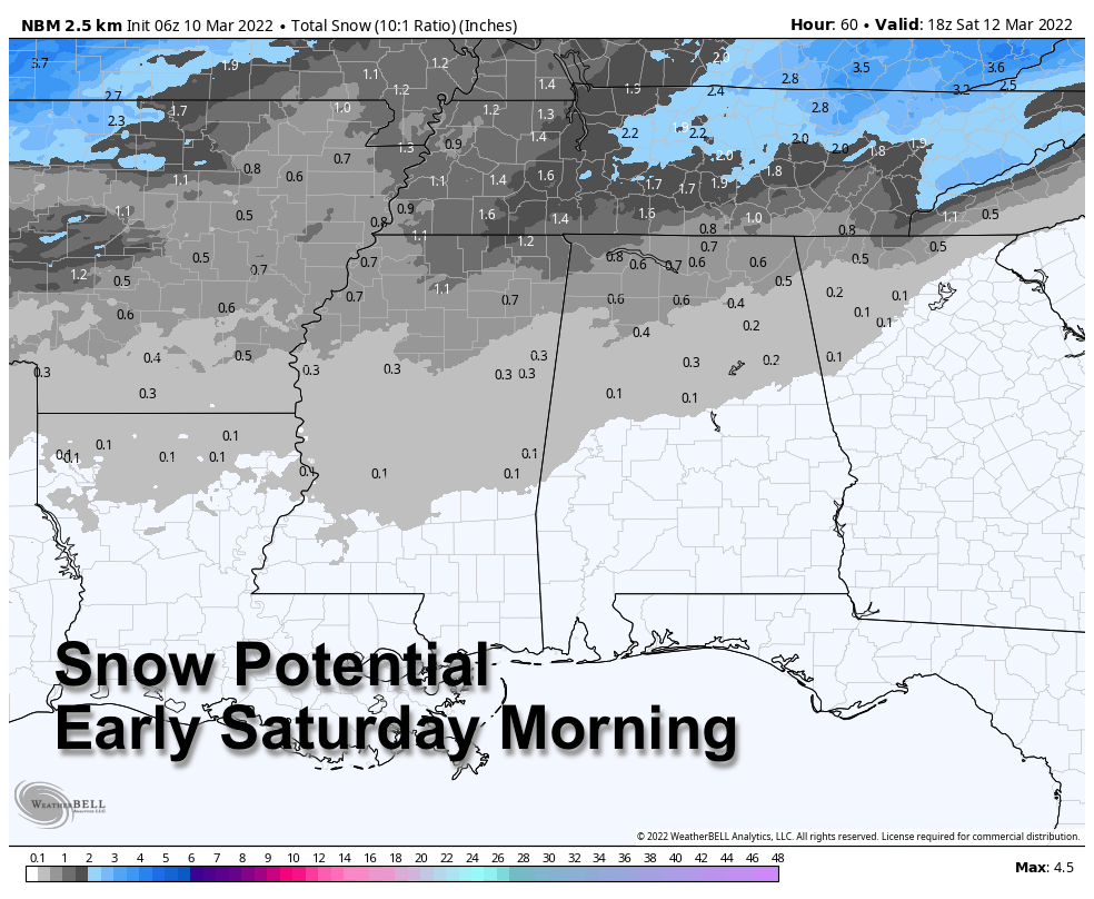 Warmer Through Tomorrow; Cold Air/Snow Arrives Early Saturday
