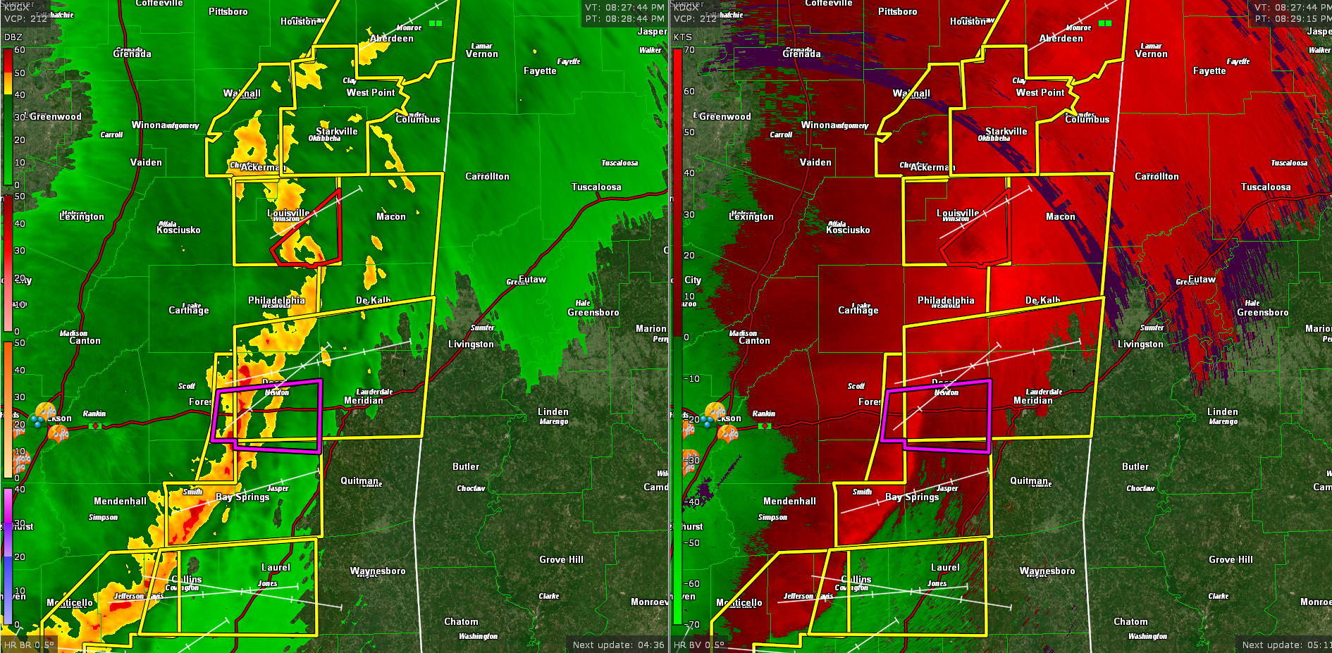 Heads Up West Alabama: Dangerous Storms in Central Mississippi Heading ...