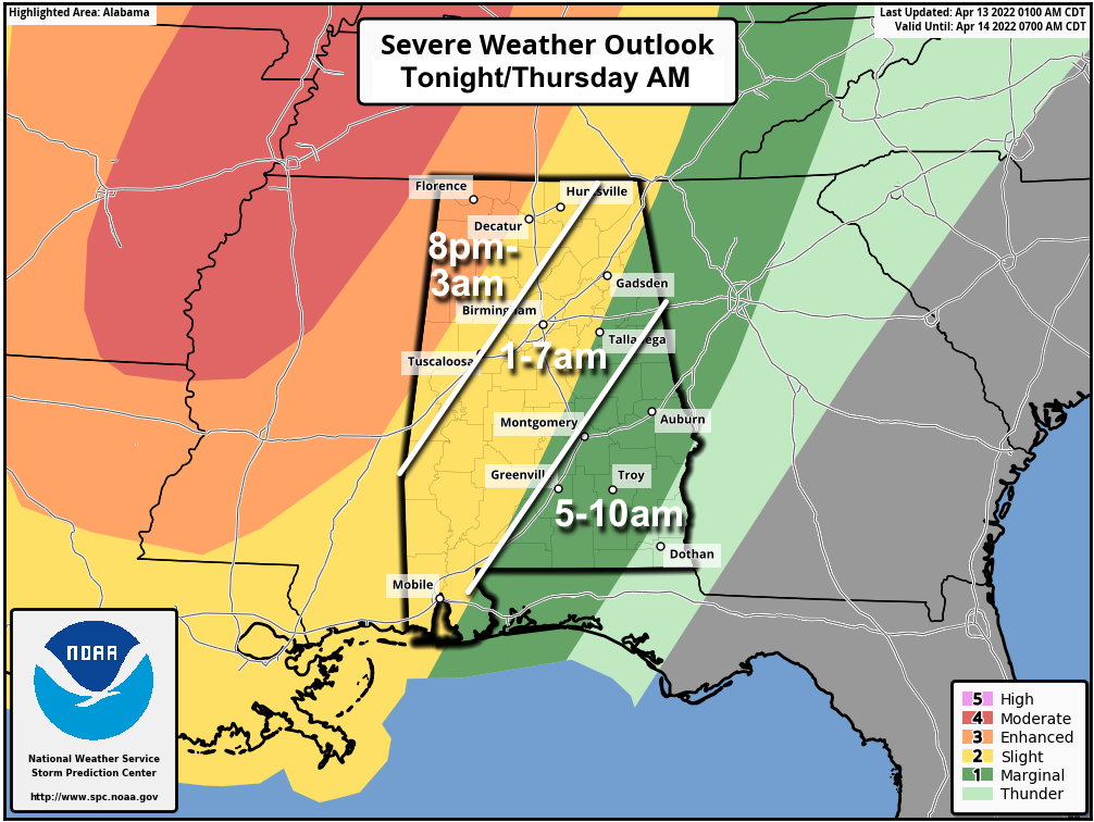 Strong/Severe Storms Possible Tonight/Early Tomorrow