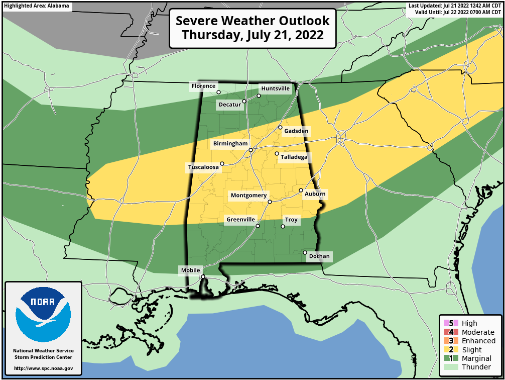 A Few Strong/Severe Storms Possible This Afternoon