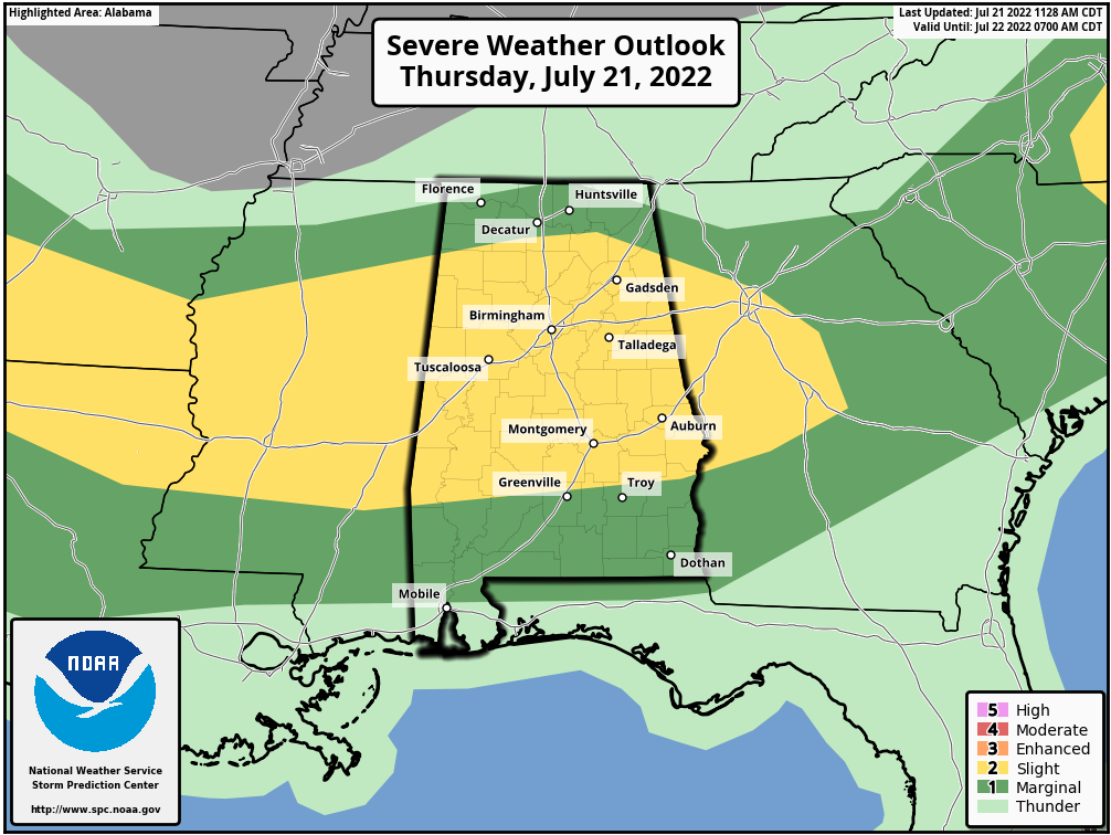 Strong/Severe Storms Possible Through Tonight