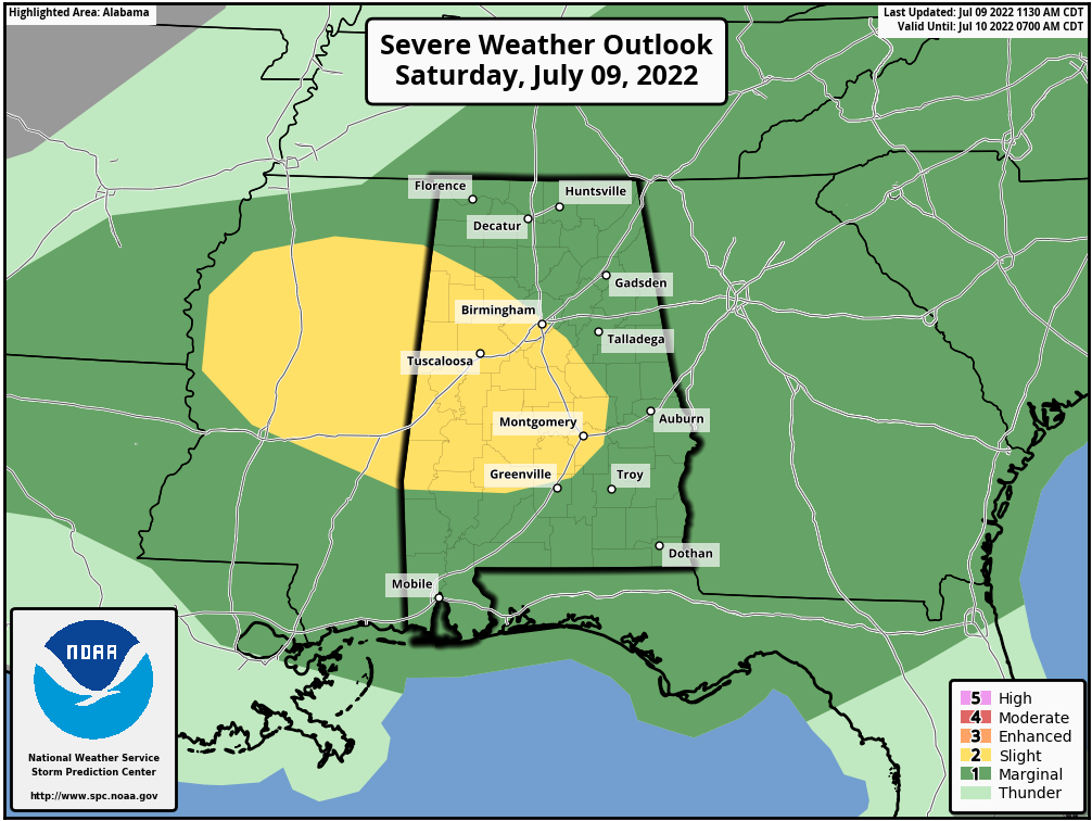 Hot with a Few Storms Out There This Afternoon; A Few Severe Storms Possible