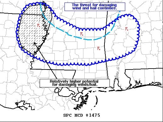 Wind & Hail Threat Continues for the Southwestern Parts of the Area ...