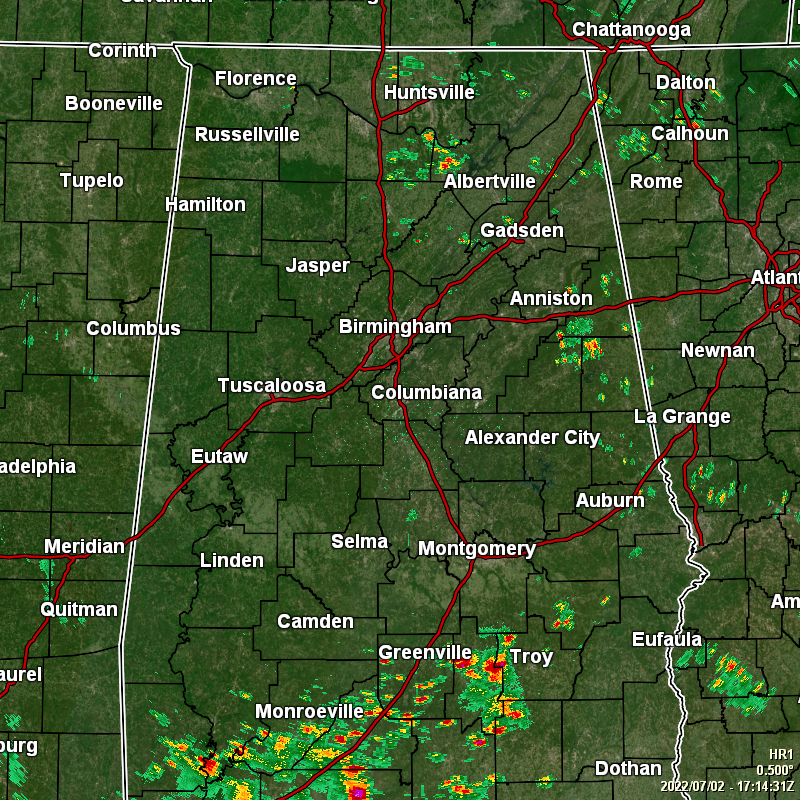 Very Warm with Scattered Showers Out There at Midday