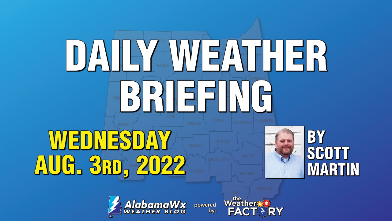 Some Sun, Some Clouds, Scattered Afternoon Storms… A Typical Summer in Central Alabama