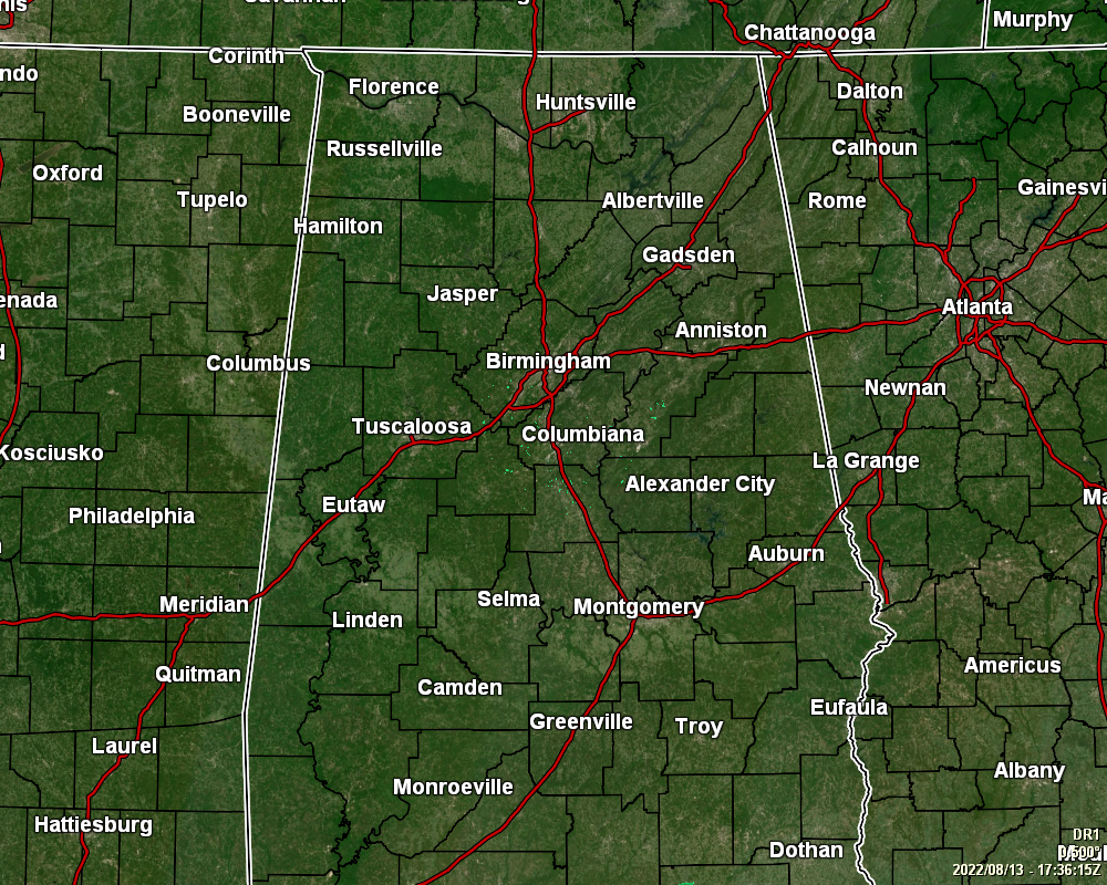 A Nice & Dry Midday Across Central Alabama
