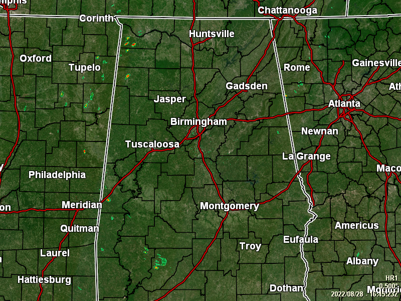 Only a Few Showers Out There at Midday