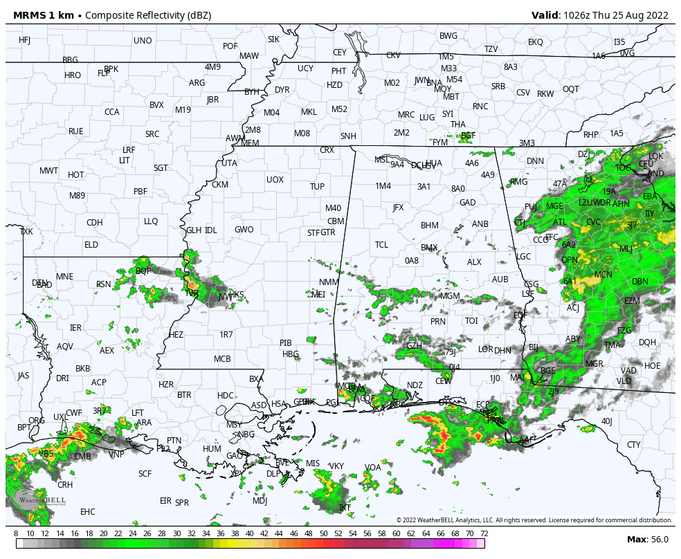 Scattered To Numerous Showers/Storms Again Today