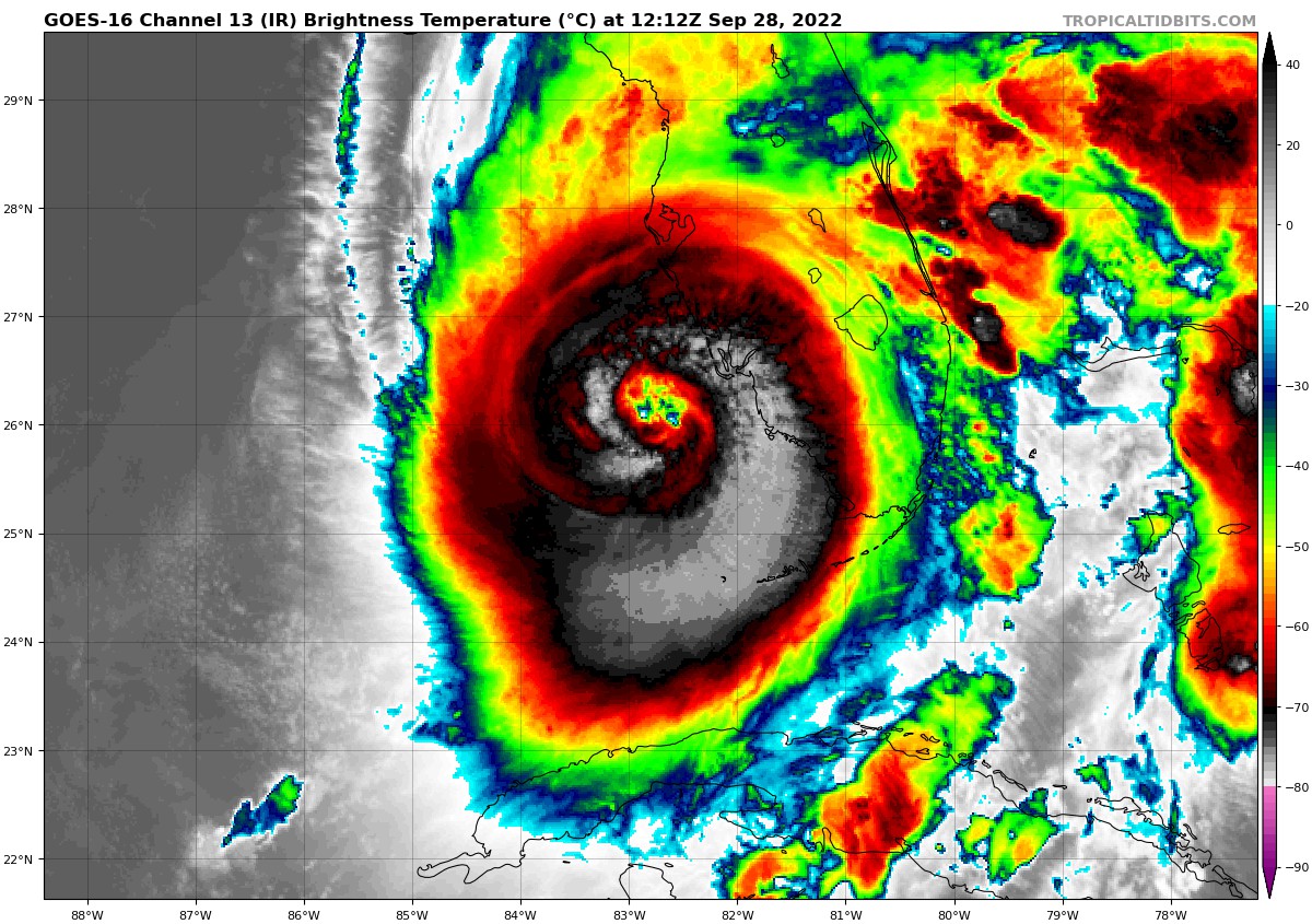 7 am NHC Update: Ian Near to Category 5 Strength