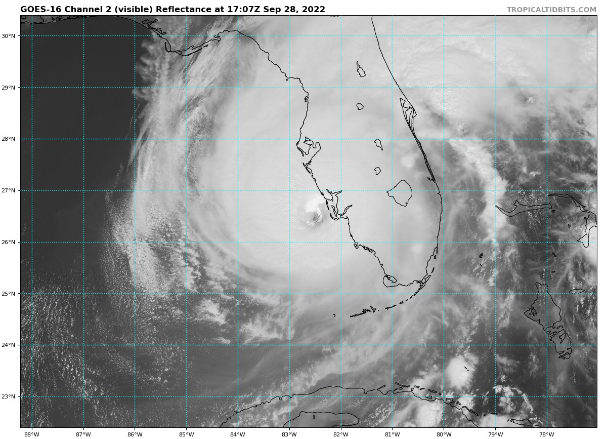 1 pm NHC Update: Ian Very Close to Landfall