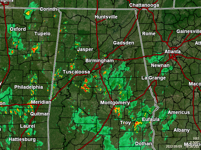 A Good Bit of Shower Activity Out There This Afternoon