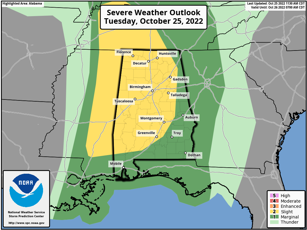 Line Of Strong/Severe Storms To Pass Through This Afternoon/Evening