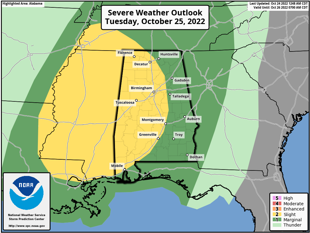Strong/Severe Storms Possible Tomorrow Afternoon/Evening