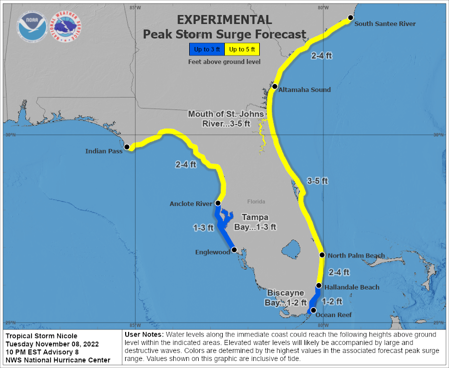 Nicole Close to Hurricane Strength & Headed for the Northwest Bahamas