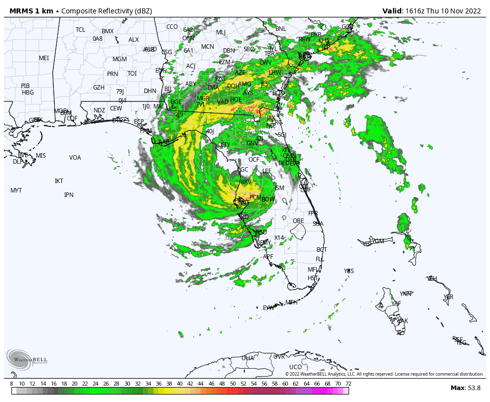 Early Afternoon Update on Tropical Storm Nicole; Rain Getting Closer to Central Alabama