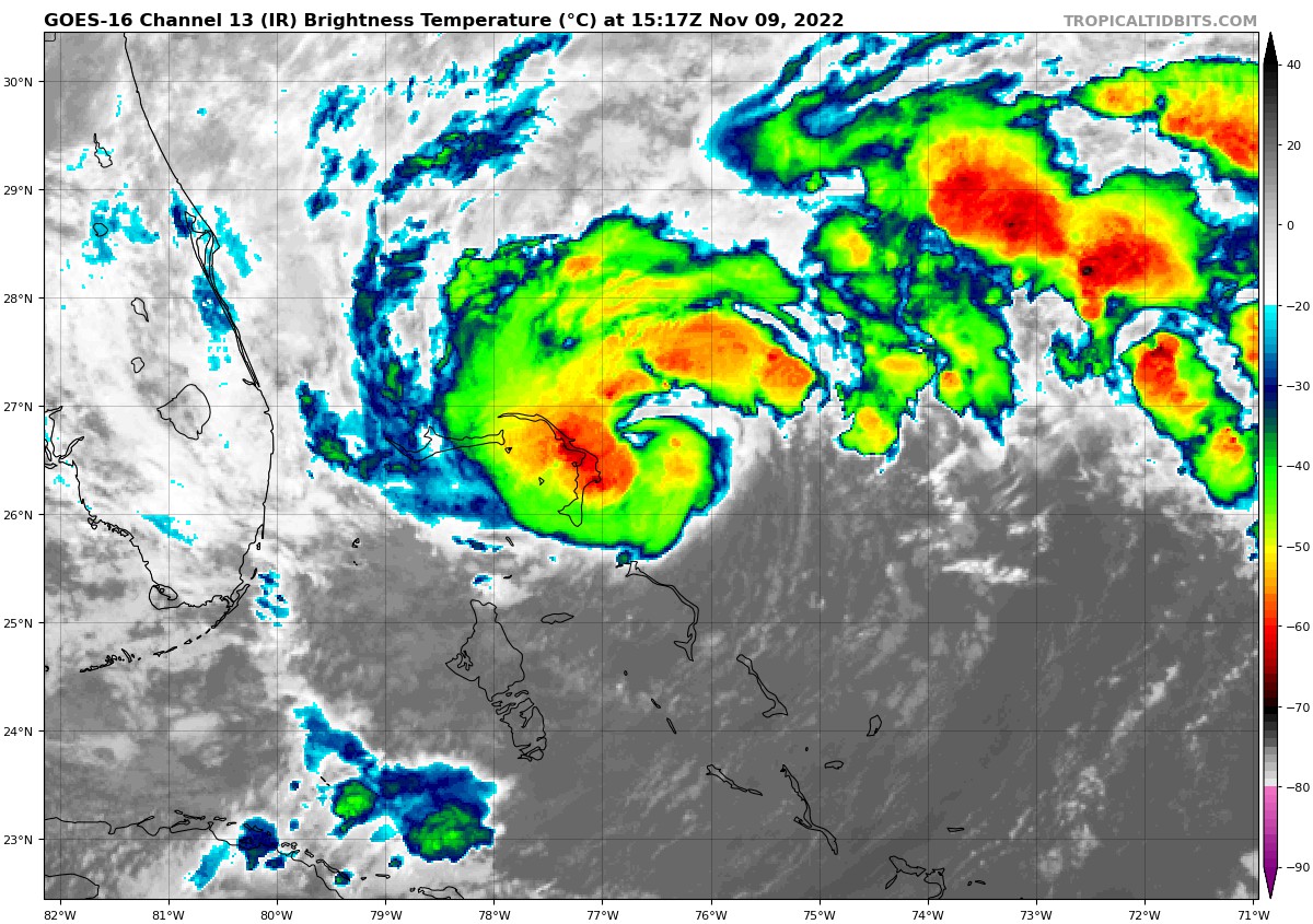 TS Nicole Approaching the Northwestern Bahamas; New Storm Surge Warning Issues