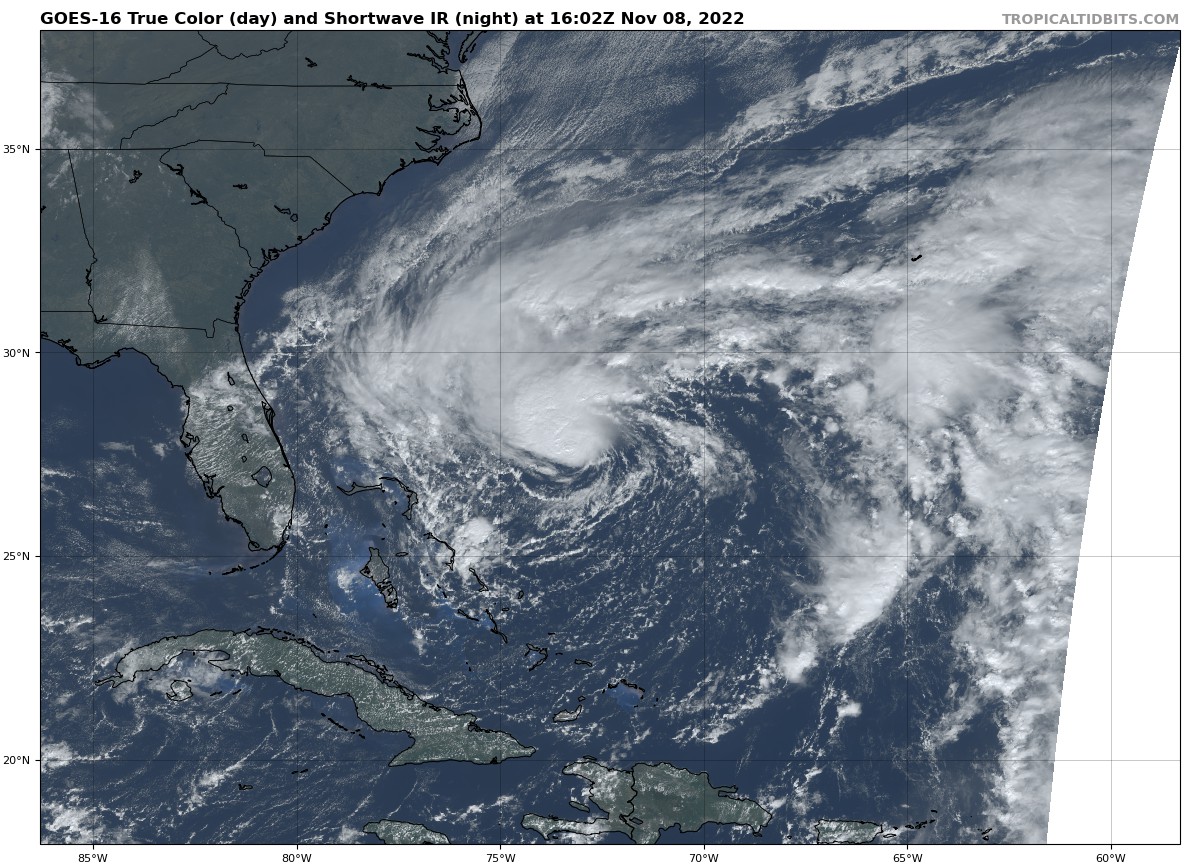 TS Nicole — Hurricane Warning Issued for Portions of the Florida East Coast