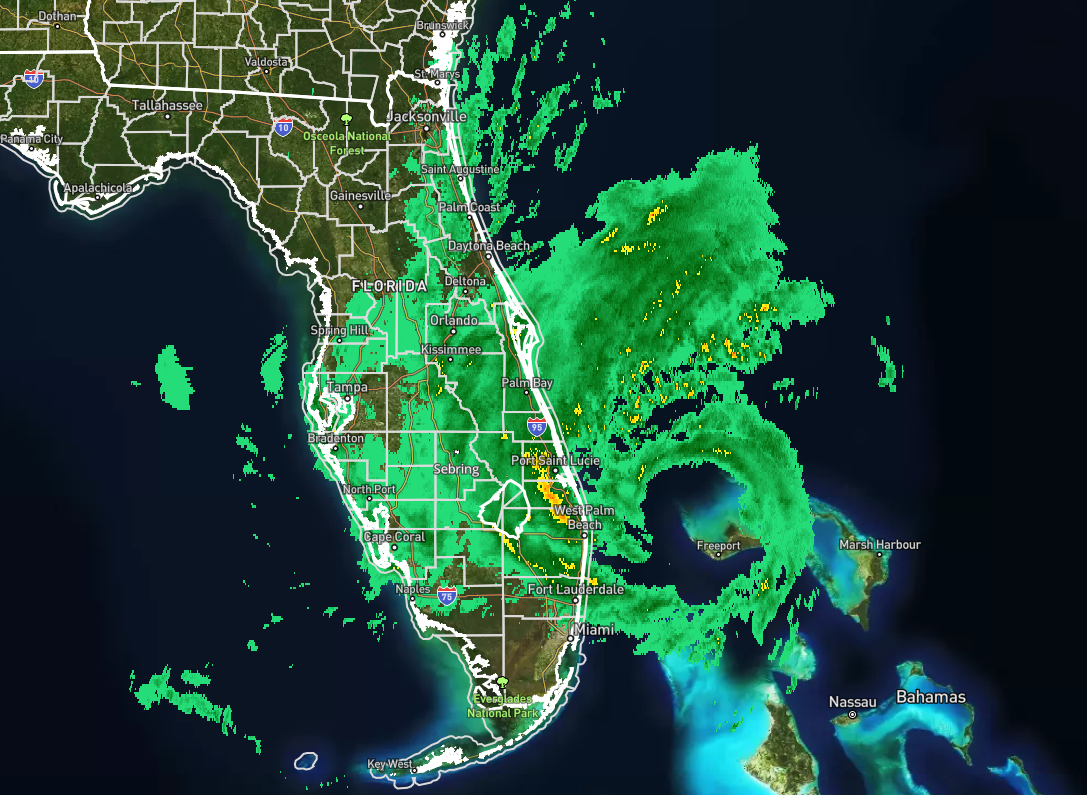 Hurricane Nicole Approaching the East Coast of Florida