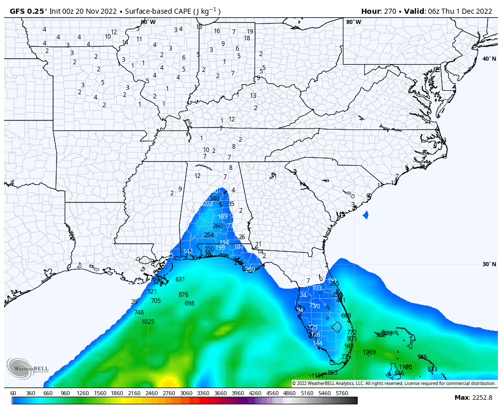 Sunday Weather Briefing:  A Chilly Sunday, Thanksgiving Looks Dry, Iron Bowl Maybe Not So Much