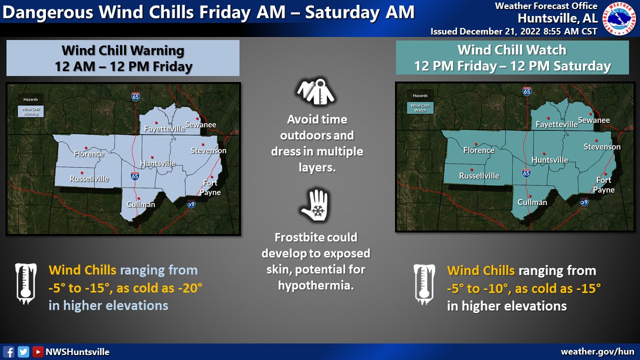 Hard Freeze Warning Issued, Along With Wind Chill Advisories & Warnings
