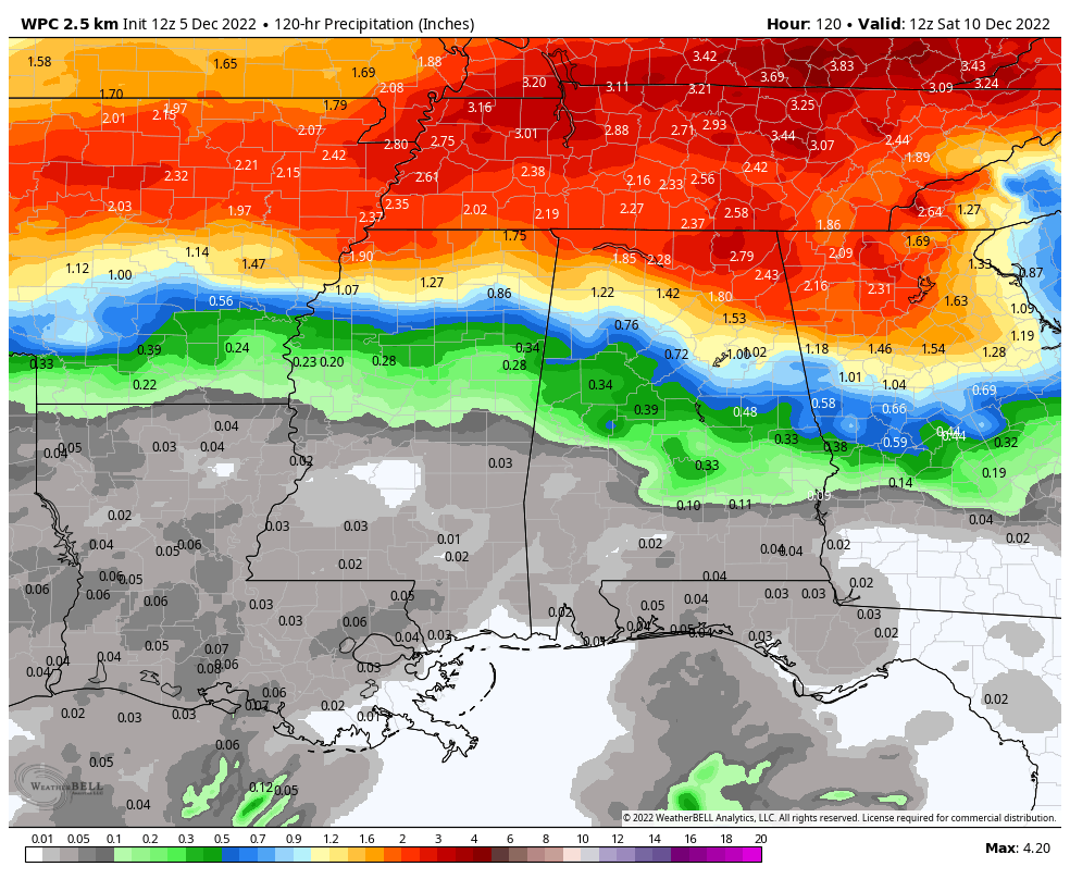 Warm December Days Ahead; Some Rain At Times