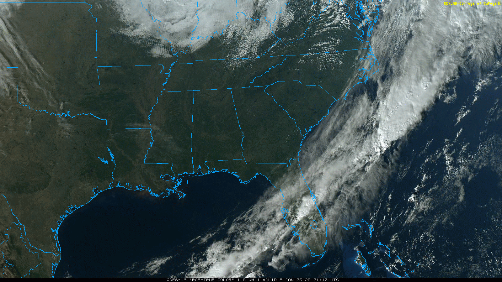 Cloudless Sky Over Alabama; Showers Return Saturday Night/Sunday