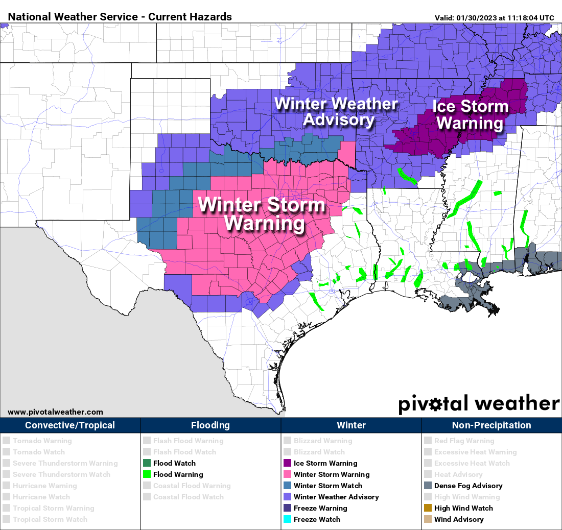 Wet Week For Alabama; Ice Issues Just To The Northwest