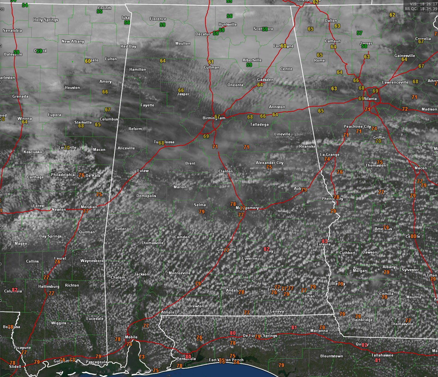 Sunday Weather Brunch:  Not Bad in Bama Along With Some National Notes