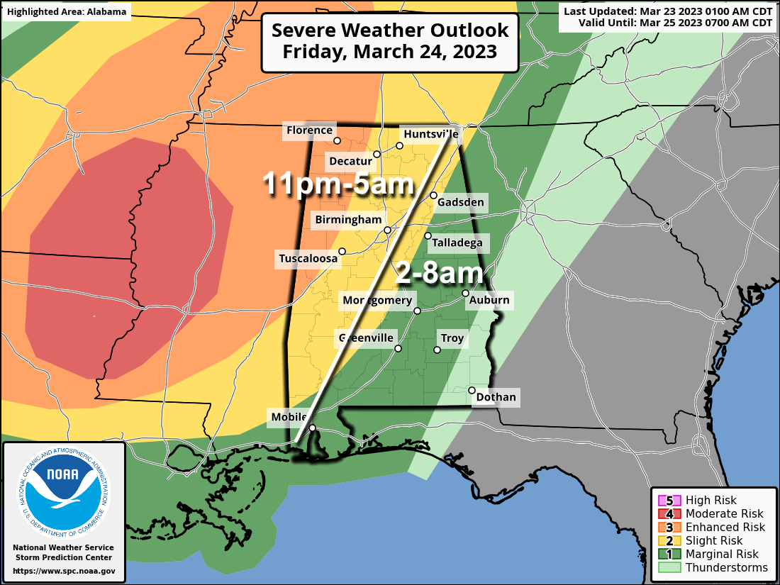 Strong/Severe Storms Late Tomorrow Night