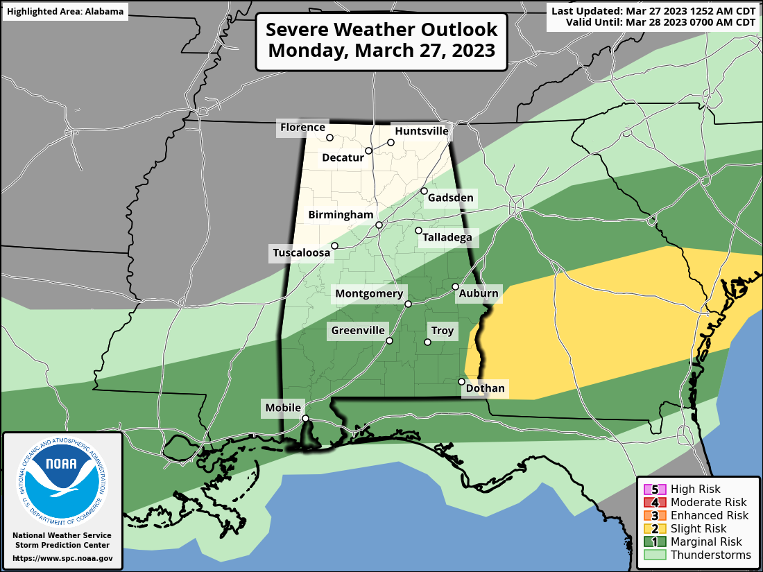 Active Weather Shifts Into South Alabama Later Today