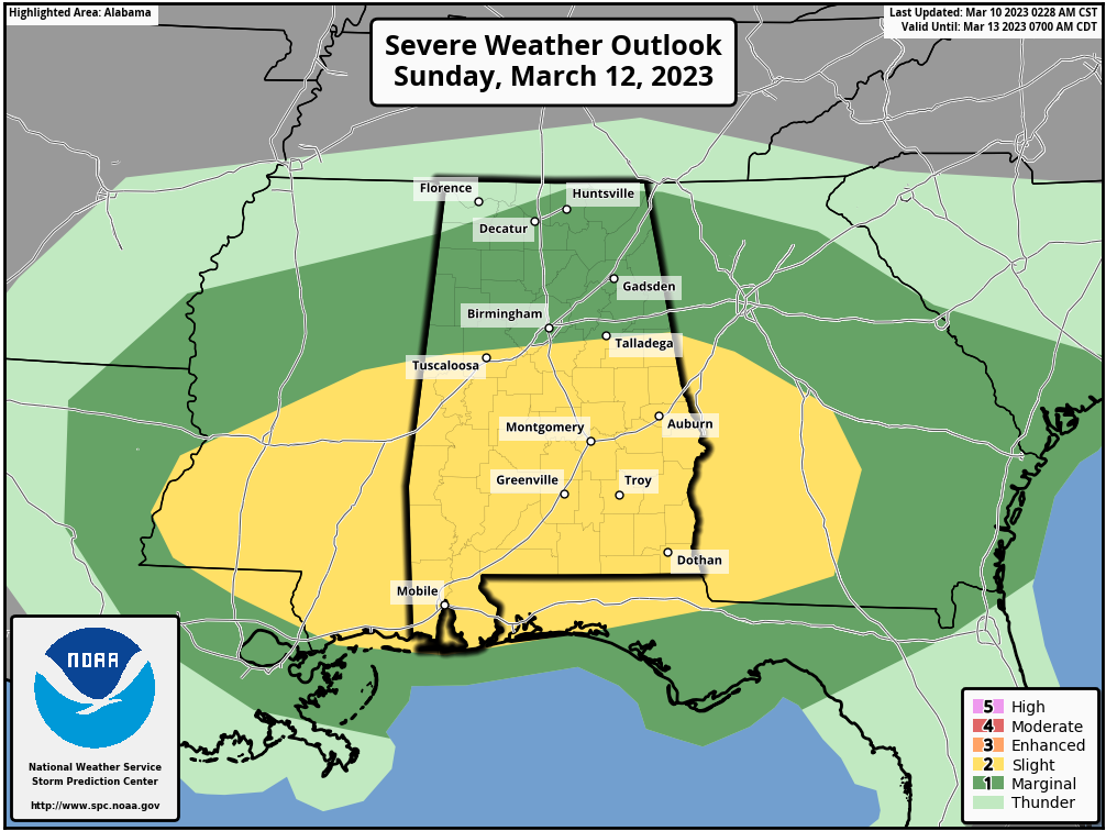 Dry Air Arrives Later Today; Strong/Severe Storms Sunday