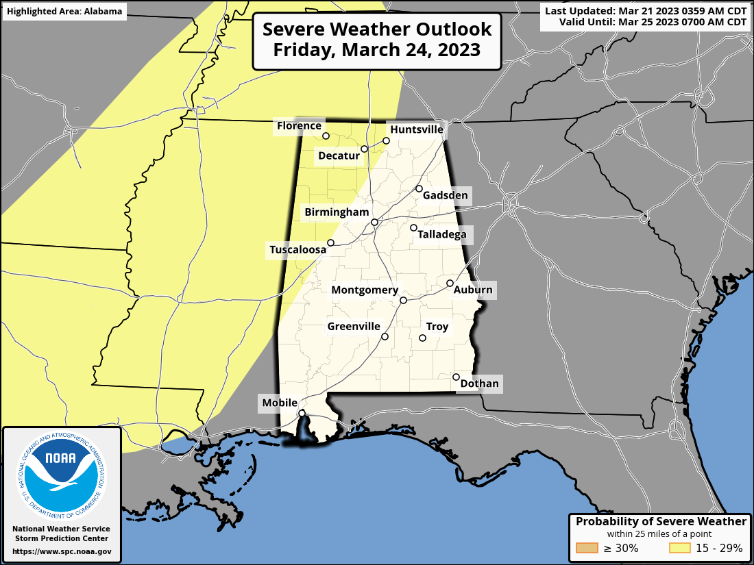 Low 80s By Thursday; Severe Storms Possible Friday Night