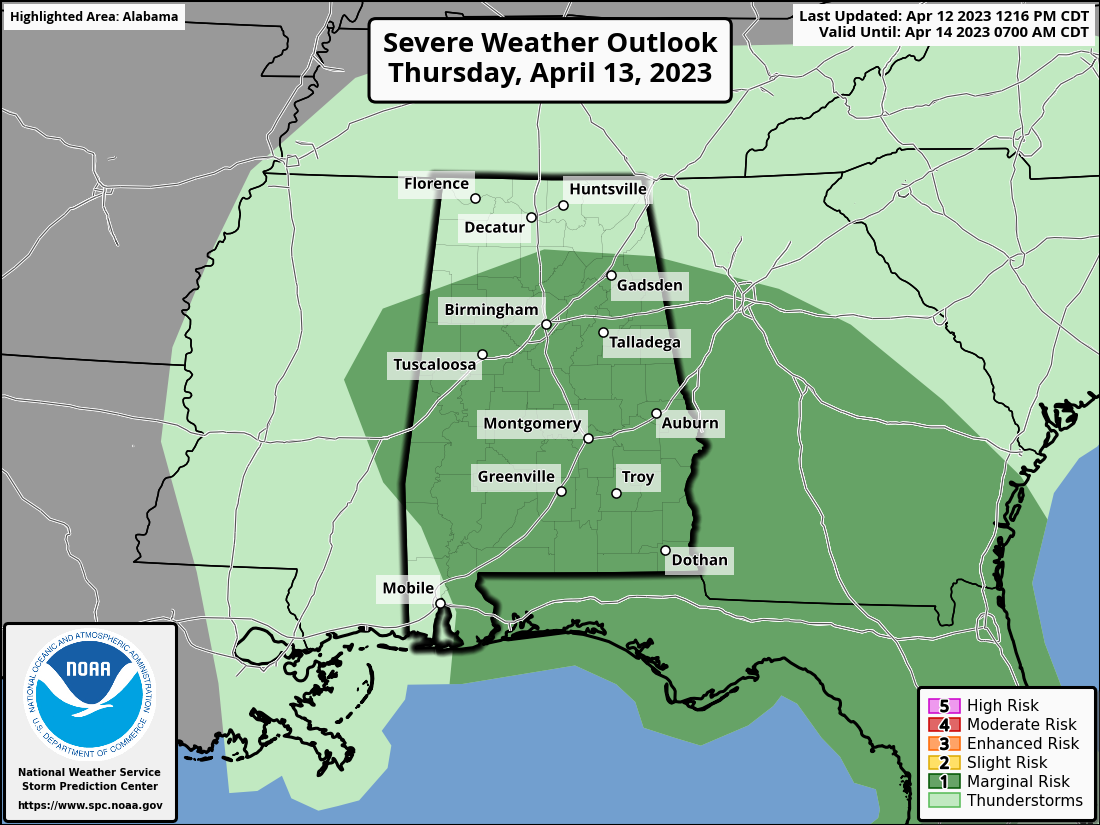 Showers Tomorrow; A Few Strong Storms Possible